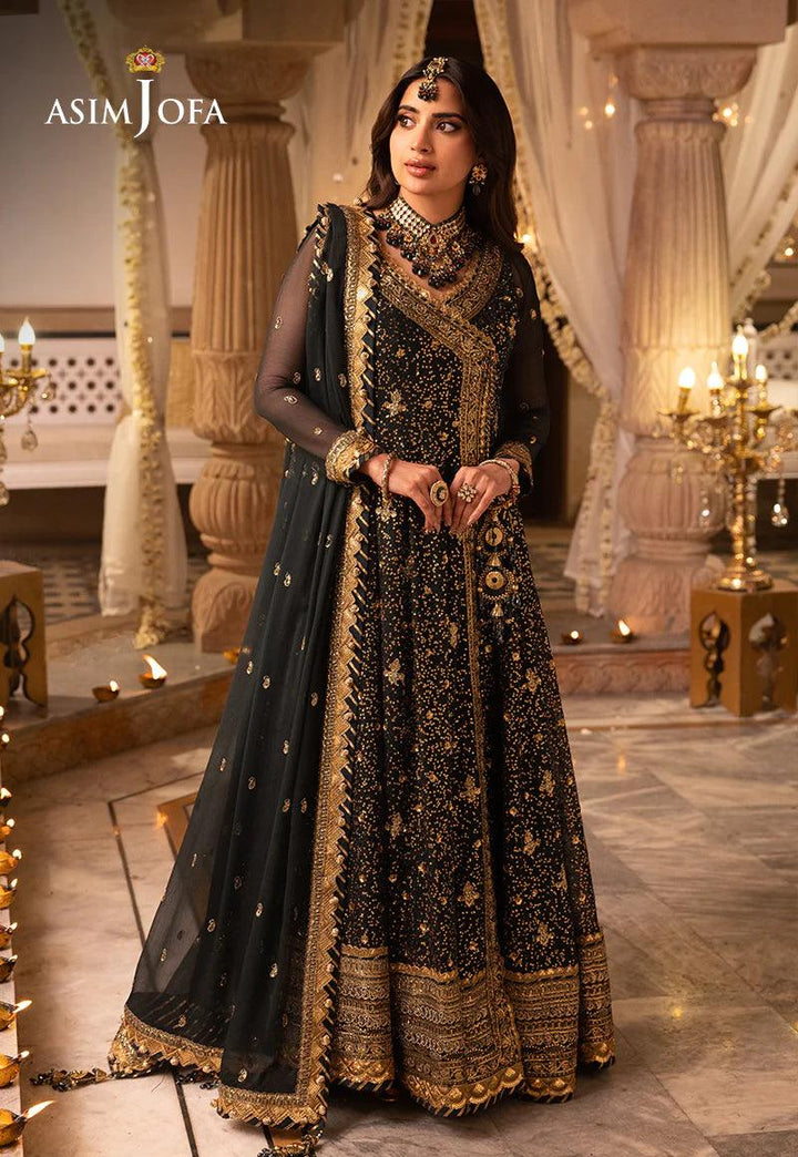 Pakistani Maroon Gown Dress USA - Make By Moon 