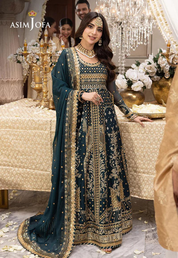 Pakistani Maroon Gown Dress USA - Make By Moon 