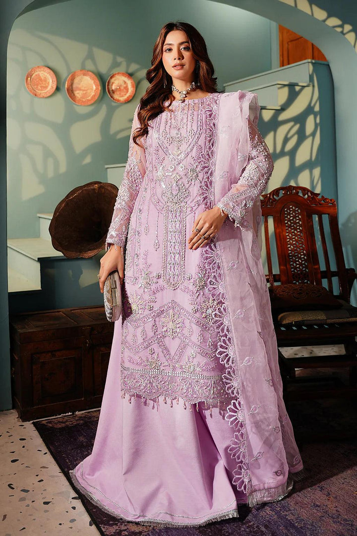 Hand Embroidered Dupatta Organza Dress 2024 - Make By Moon 