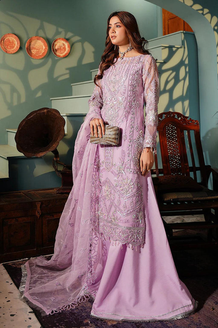 Hand Embroidered Dupatta Organza Dress 2024 - Make By Moon 