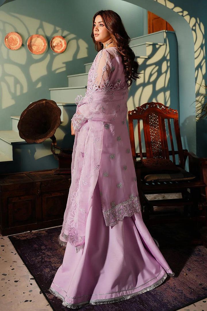 Hand Embroidered Dupatta Organza Dress 2024 - Make By Moon 