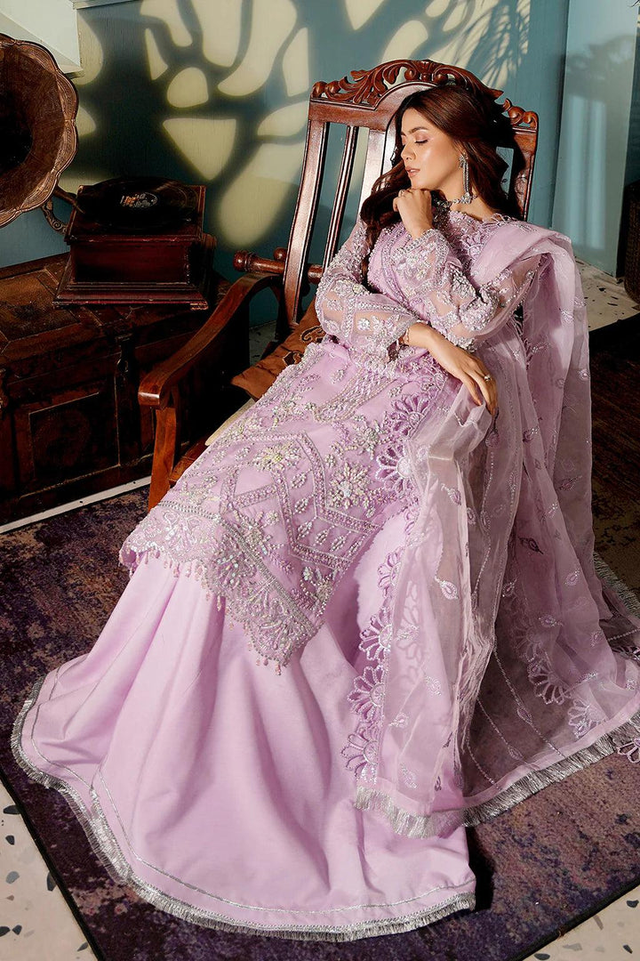 Hand Embroidered Dupatta Organza Dress 2024 - Make By Moon 