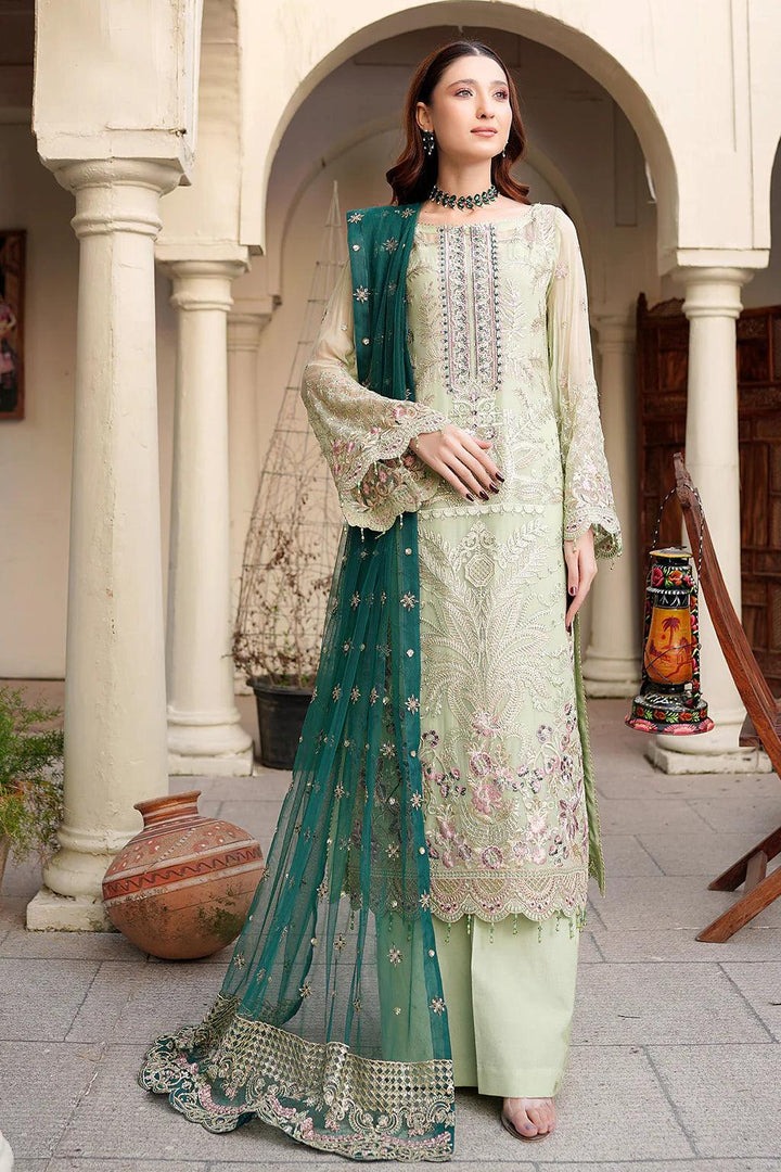 Embroidered Dupatta Net | Pakistani Dress - Make By Moon