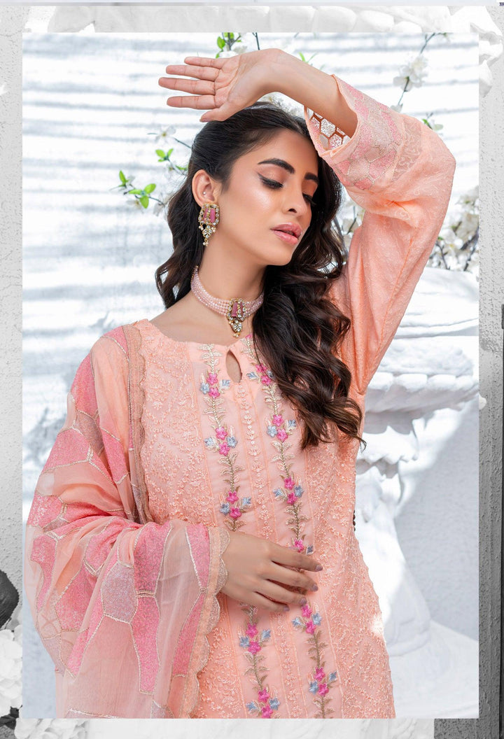 Peach Chiffon Dress