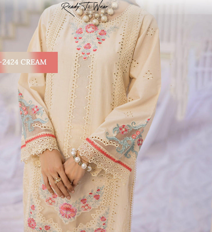 Pakistani Chikankari Lawn Dress -Makebymoon