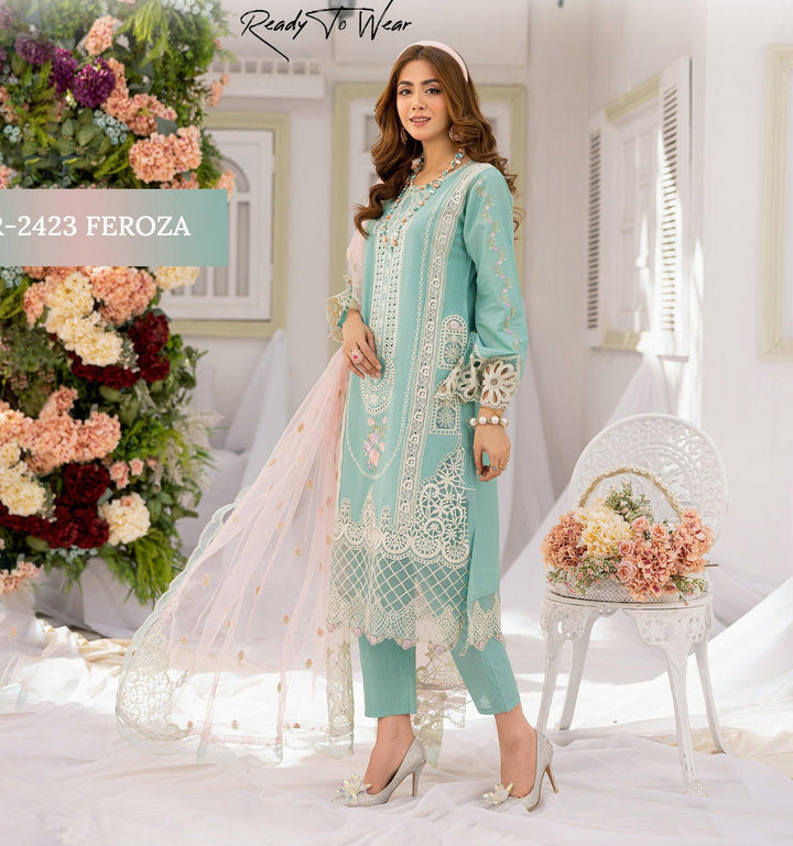  pakistani gown Lawn chikankari 2025 - Makebymoon