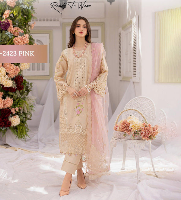 Online pakistani Lawn chikankari 2025-Makebymoon